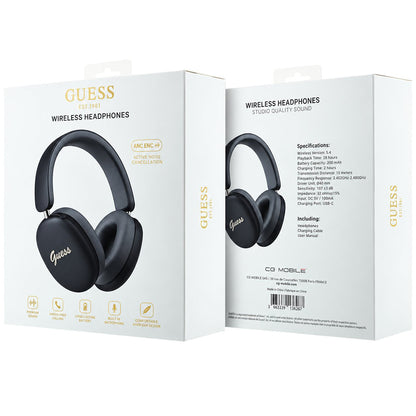 Bluetooth handsfree Guess Metal Script Logo, A2DP, crne