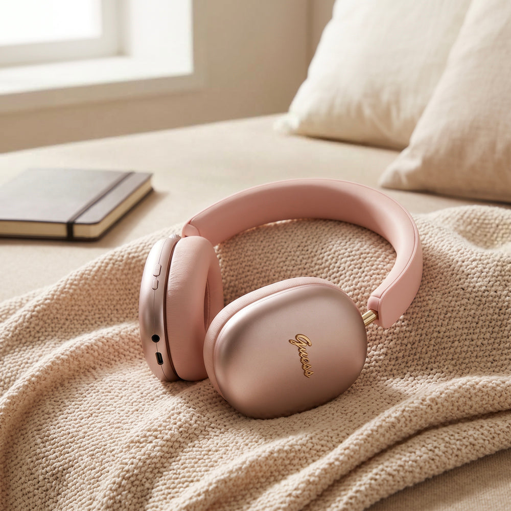 Bluetooth handsfree Guess Metal Script Logo, A2DP, roze