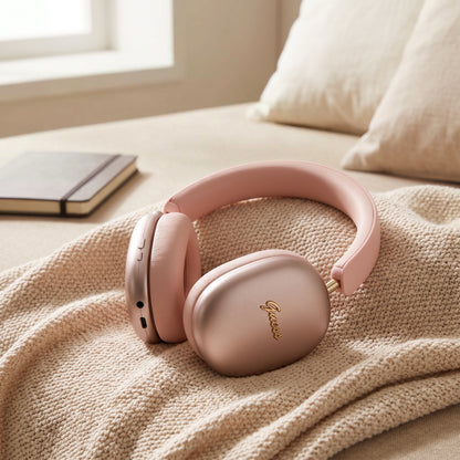 Bluetooth handsfree Guess Metal Script Logo, A2DP, roze