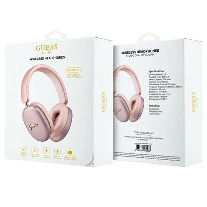 Bluetooth handsfree Guess Metal Script Logo, A2DP, roze