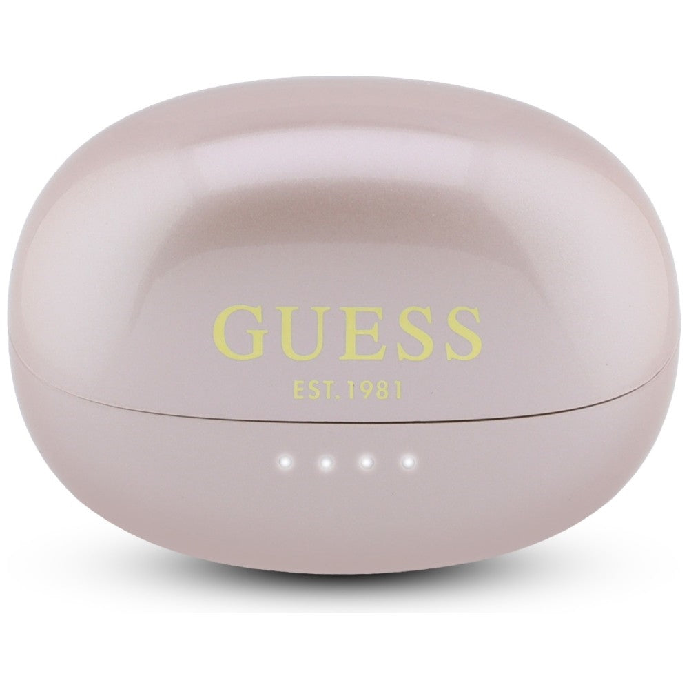 Handsfree Bluetooth Guess Metalic Finish Electropated Parts Classic, TWS, Roze