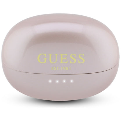 Handsfree Bluetooth Guess Metalic Finish Electropated Parts Classic, TWS, Roze