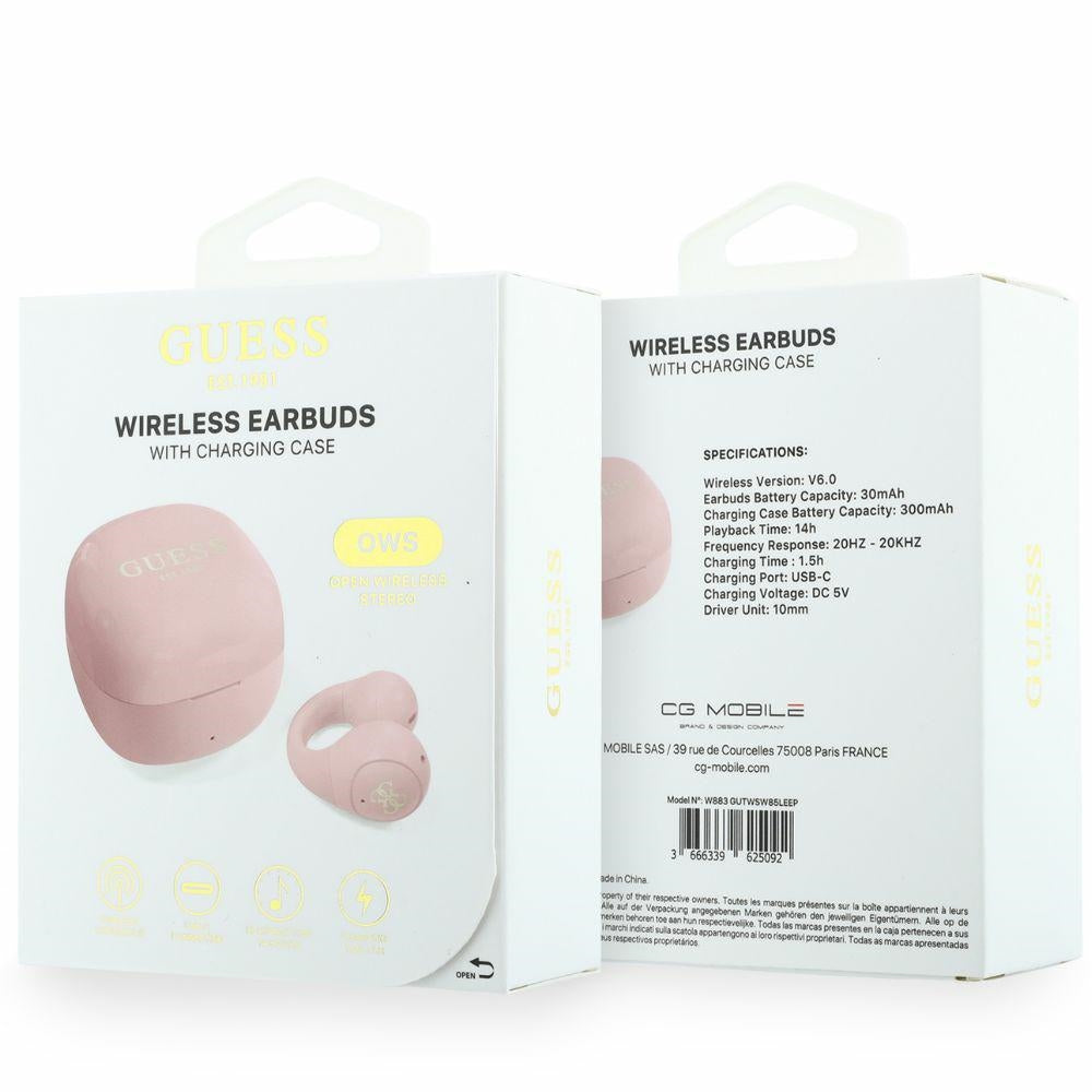 Handsfree Bluetooth Guess Mini Classic, TWS, Roze