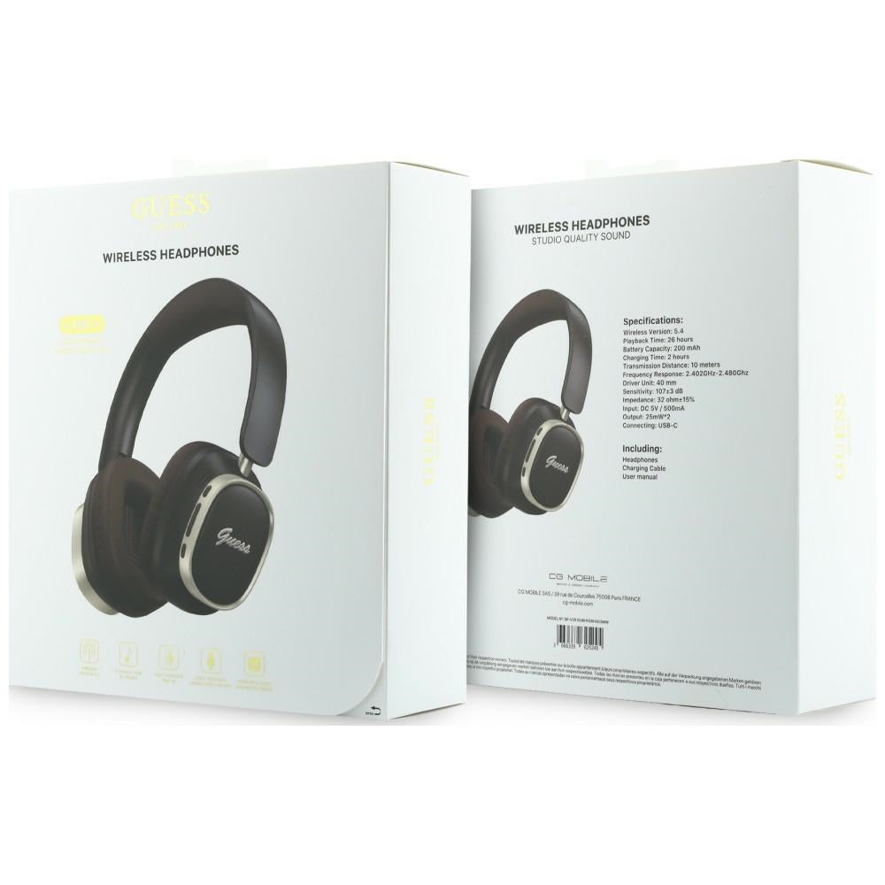 Handsfree Bluetooth Guess Rectangle Metal Script, A2DP, Braon