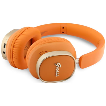 Handsfree Bluetooth Guess Rectangle Metal Script, A2DP, Narandžasta