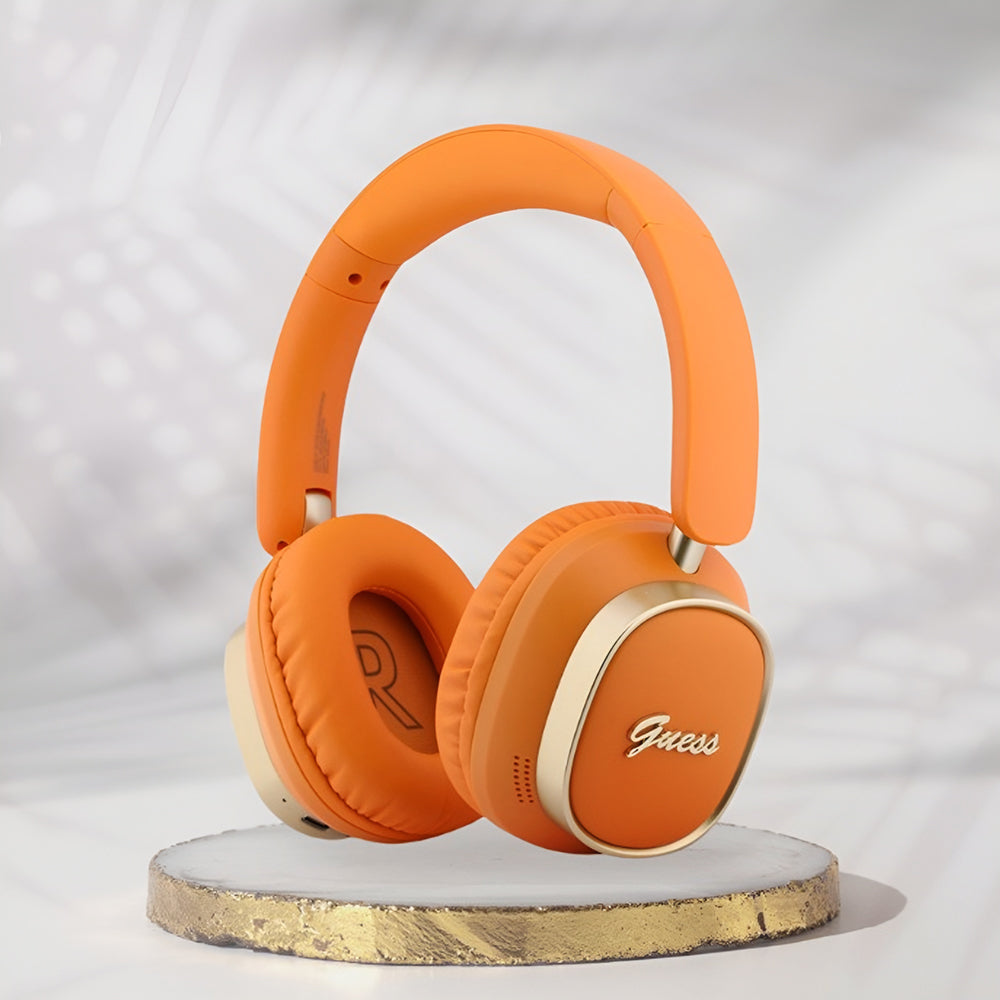 Handsfree Bluetooth Guess Rectangle Metal Script, A2DP, Narandžasta