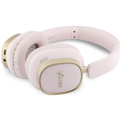 Handsfree Bluetooth Guess Rectangle Metal Script, A2DP, Roze