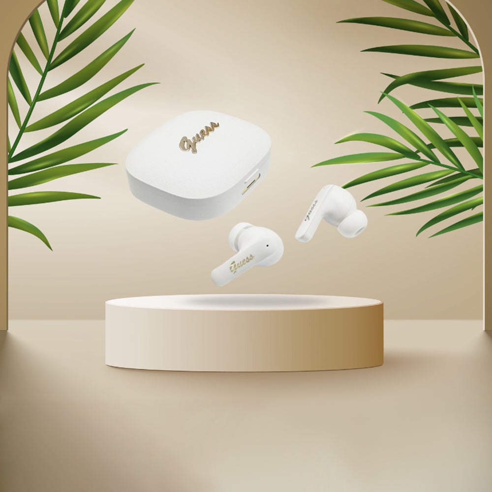 Handsfree Bluetooth Guess Script Metal Logo, TWS, Beli