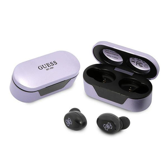 Handsfree Bluetooth Guess, TWS, Ljubičasta