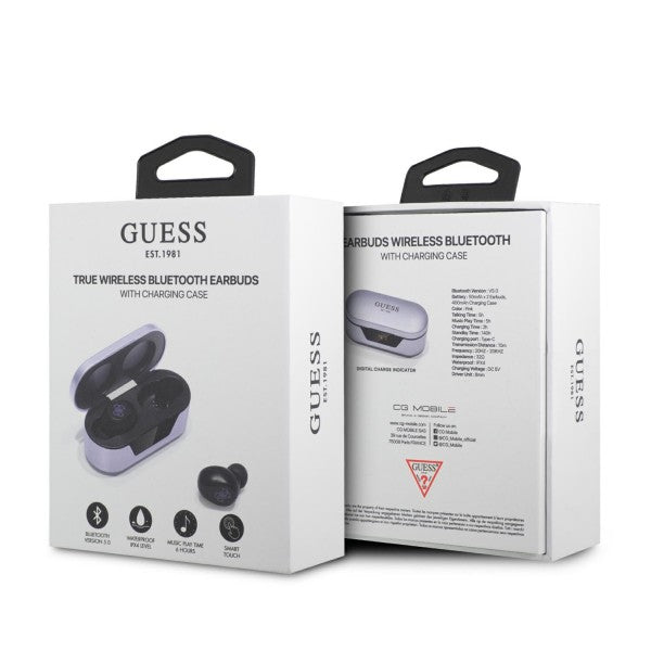 Handsfree Bluetooth Guess, TWS, Ljubičaste