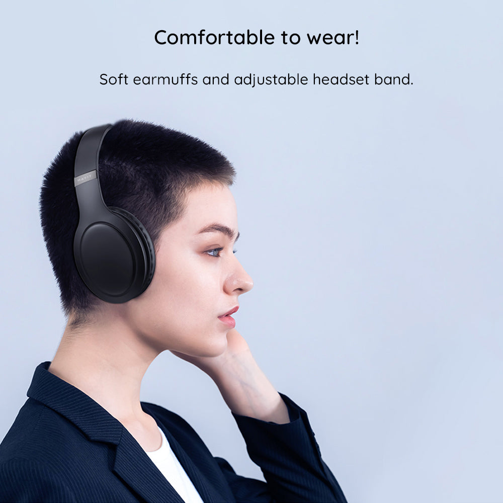 Handsfree Bluetooth HAVIT H633BT, Multipoint, A2DP, Crni