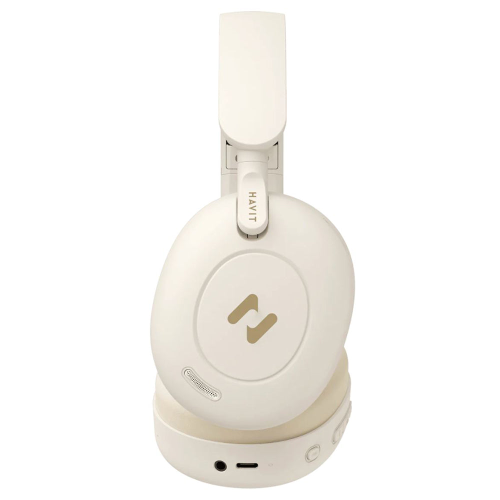 Handsfree Bluetooth HAVIT H655BT Pro, Multipoint, A2DP, ANC, Bež