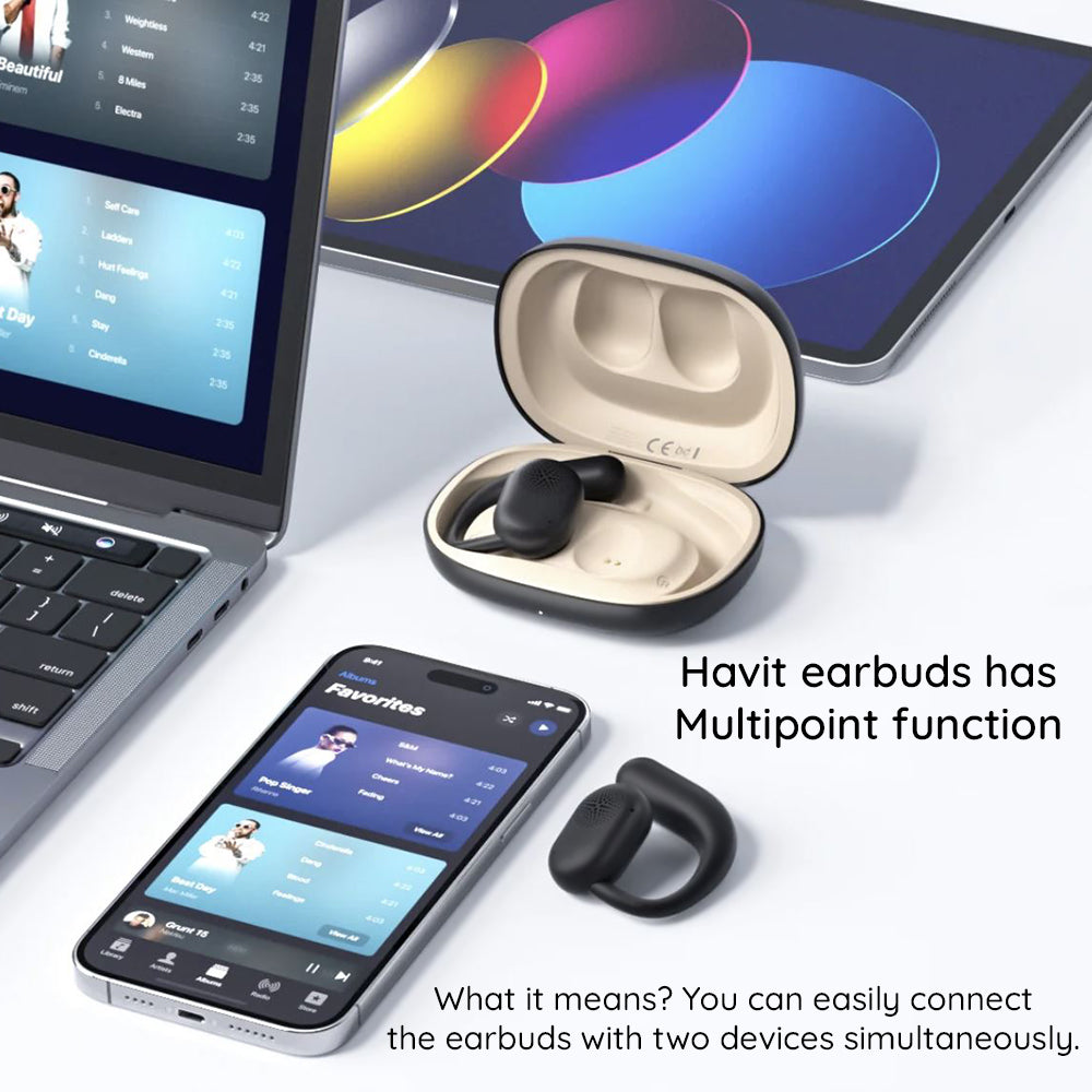 Handsfree Bluetooth HAVIT OWS914, TWS, Crni