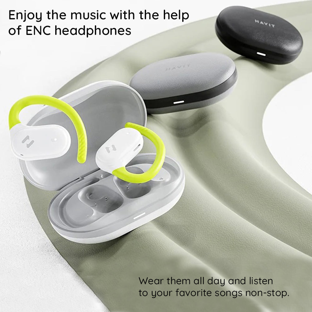 Handsfree Bluetooth HAVIT OWS915, TWS, Sivi