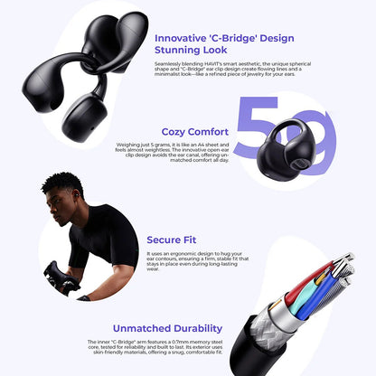 Handsfree Bluetooth HAVIT OWS916, TWS, Sivi