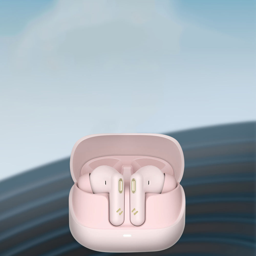Handsfree Bluetooth HAVIT TW906 Pro, TWS, ANC, Roze