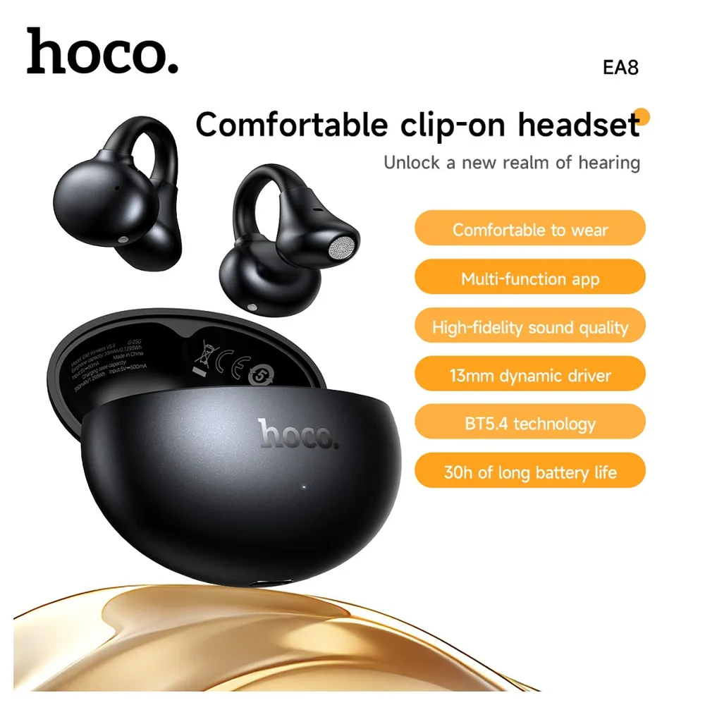 Handsfree Bluetooth HOCO EA8, TWS, Crni