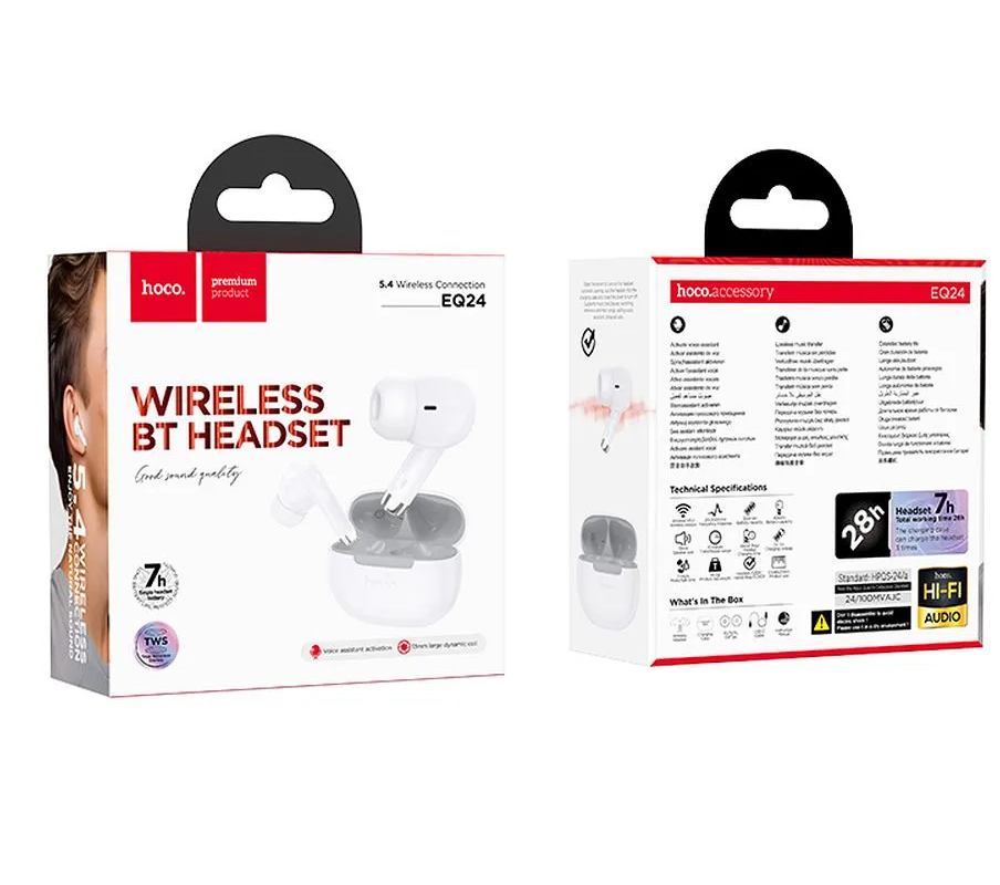 Handsfree Bluetooth HOCO EQ24, TWS, Beli