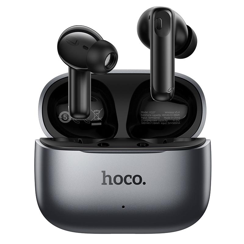 Handsfree Bluetooth HOCO EQ27 AI Translation, TWS, ANC, Siva