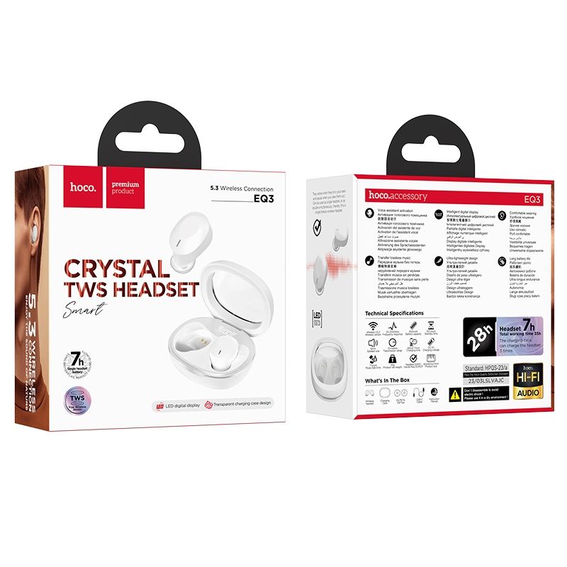 Handsfree Bluetooth HOCO EQ3, TWS, Beli