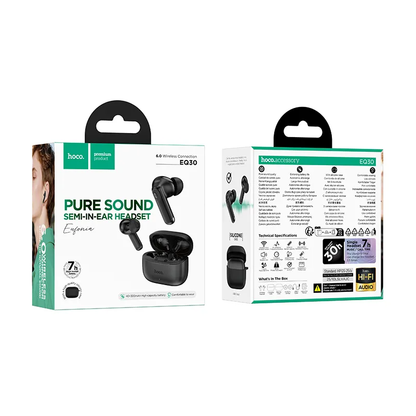 Handsfree Bluetooth HOCO EQ30, TWS, Crni