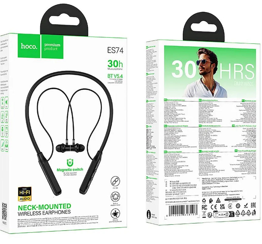 Handsfree Bluetooth HOCO ES74, A2DP, Crni
