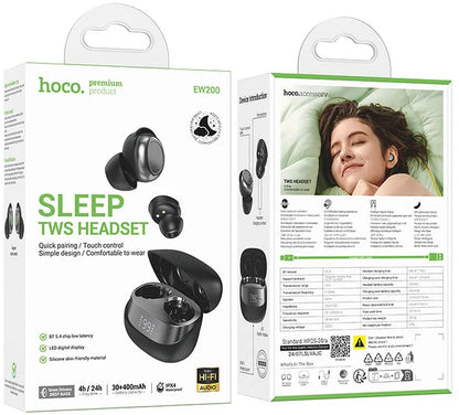 Handsfree Bluetooth HOCO EW200, TWS, Crna