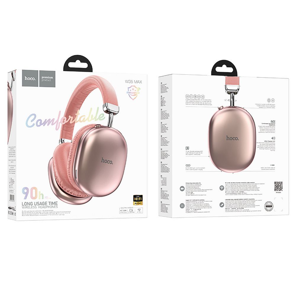Handsfree Bluetooth HOCO W35 Max, A2DP, Roze