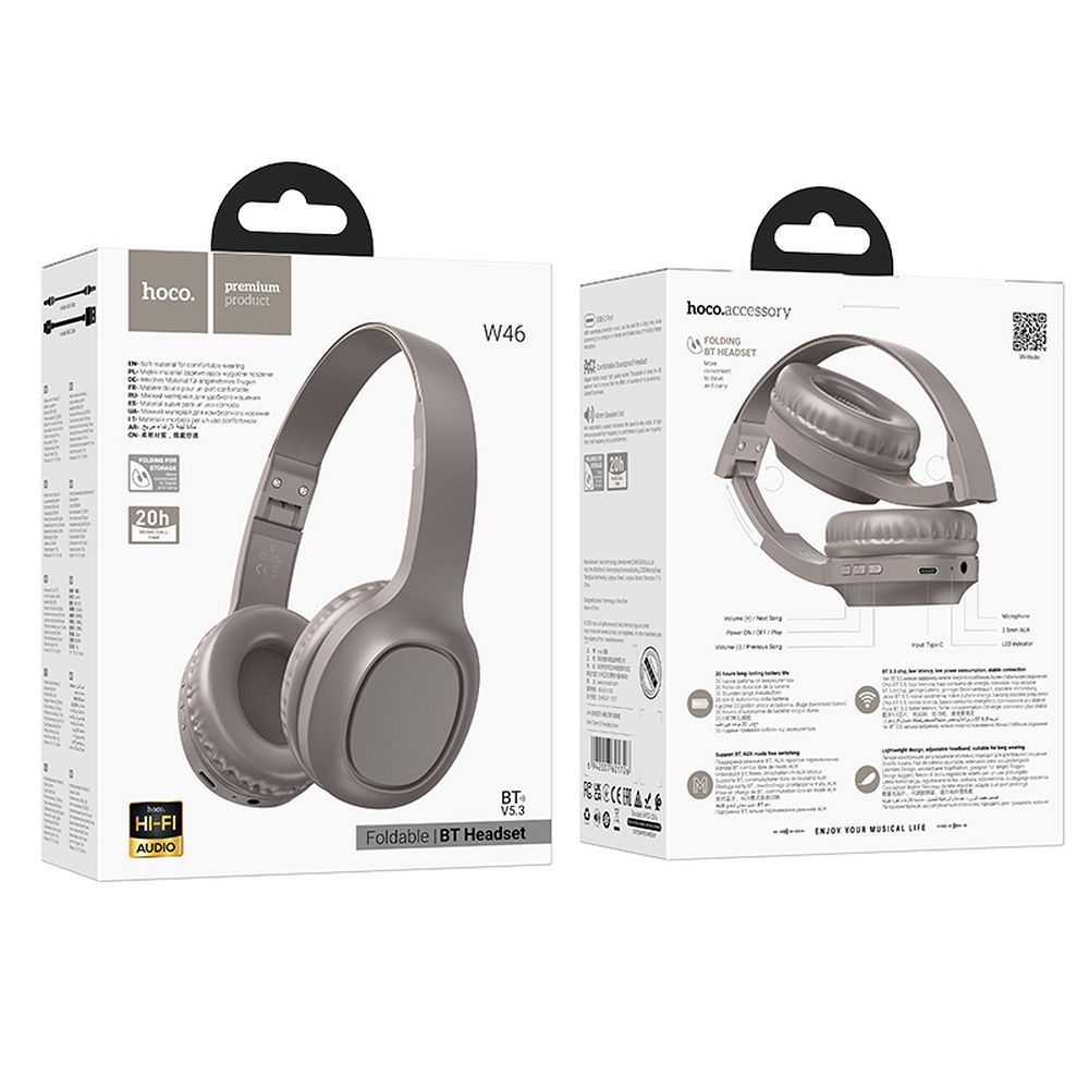 Handsfree Bluetooth HOCO W46, A2DP, Braon