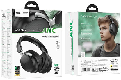 Handsfree Bluetooth HOCO W53 Plus, A2DP, ANC, Crni