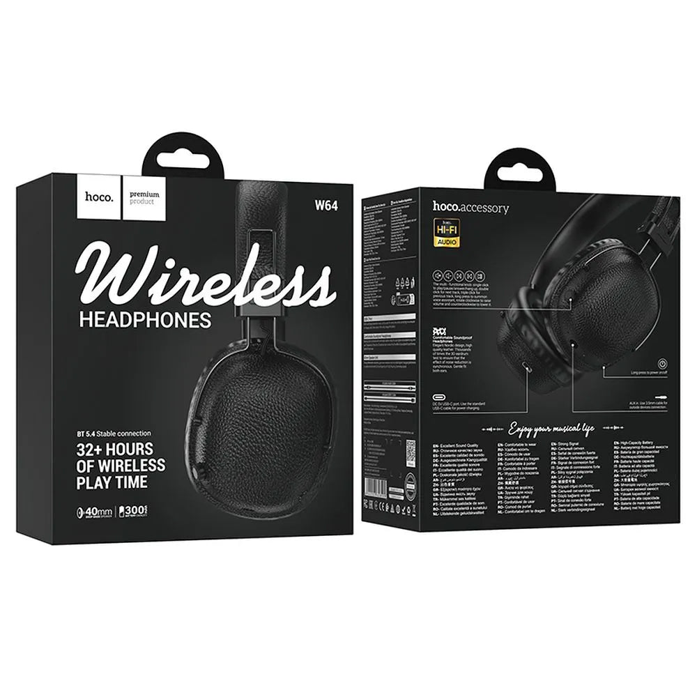 Handsfree Bluetooth HOCO W64, A2DP, Crni