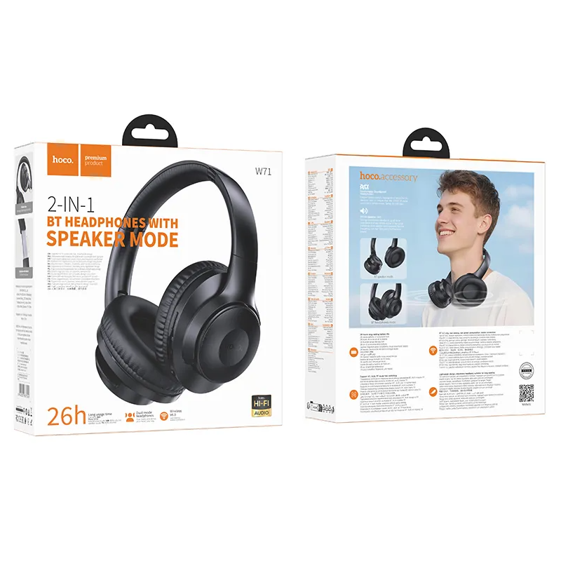 Handsfree Bluetooth HOCO W71, A2DP, Crni