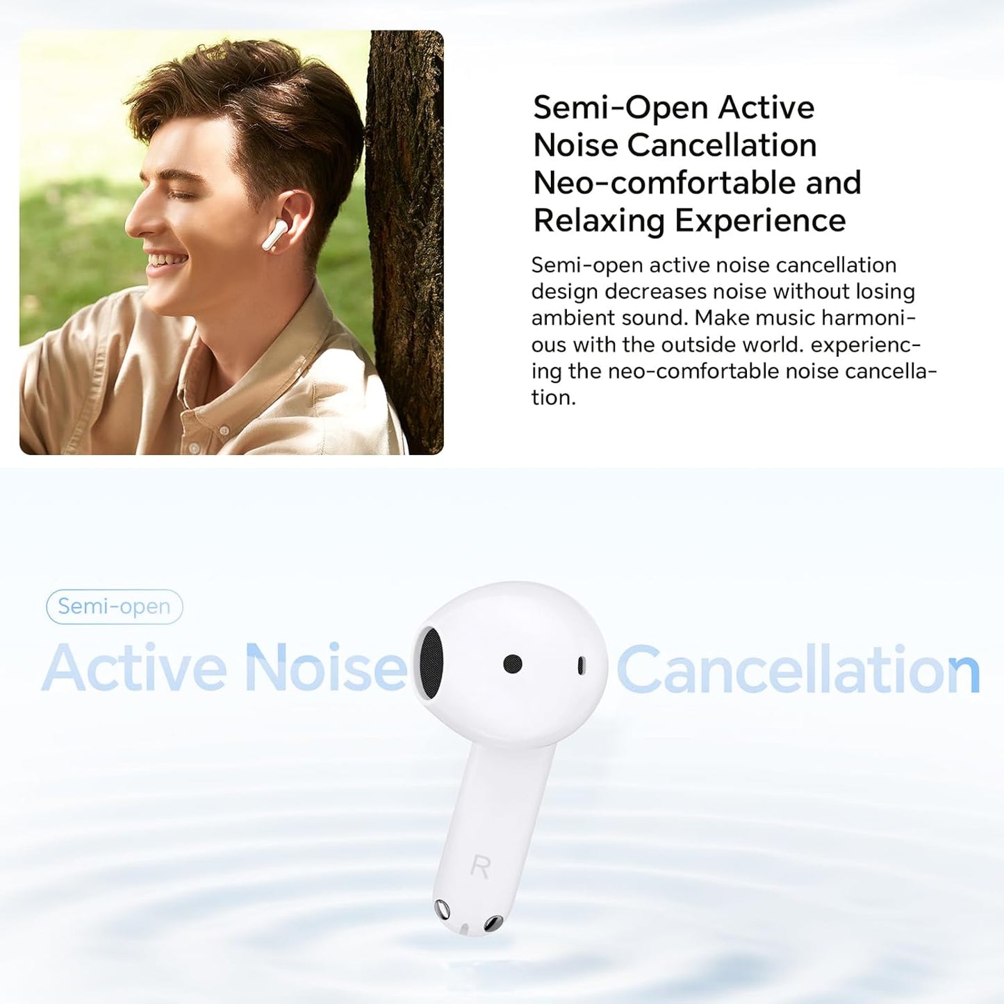 Handsfree Bluetooth Honor Choice X7e, TWS, ANC, Bela 5504ABHF