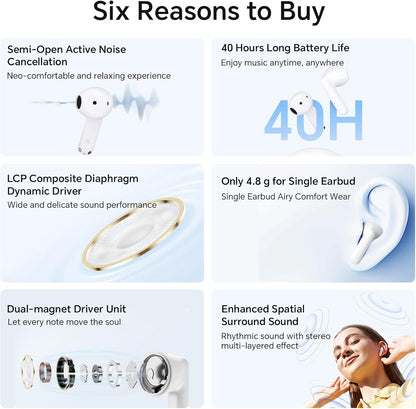 Handsfree Bluetooth Honor Choice X7e, TWS, ANC, Bela 5504ABHF