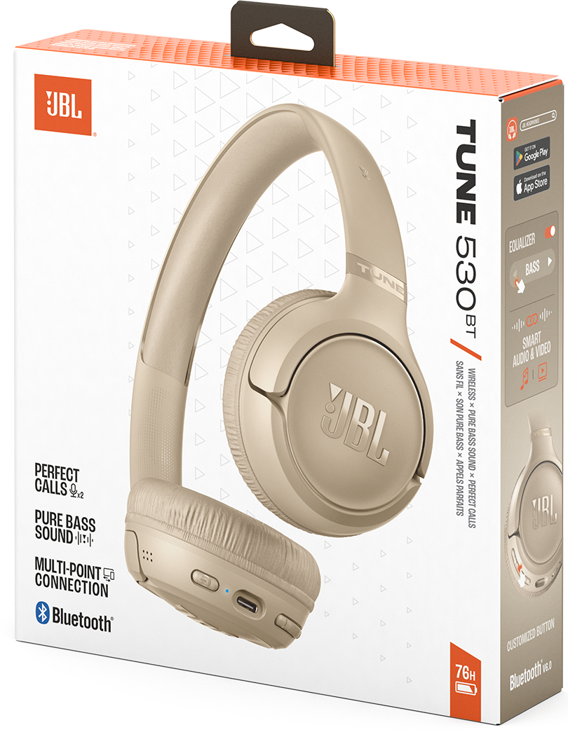 Handsfree Bluetooth JBL Tune 530BT, MultiPoint, A2DP, Bež JBLT530BTBEG