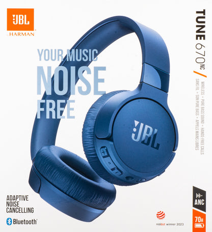 Handsfree Bluetooth JBL Tune 670NC, MultiPoint, A2DP, ANC, Plavi JBLT670NCBLUAP