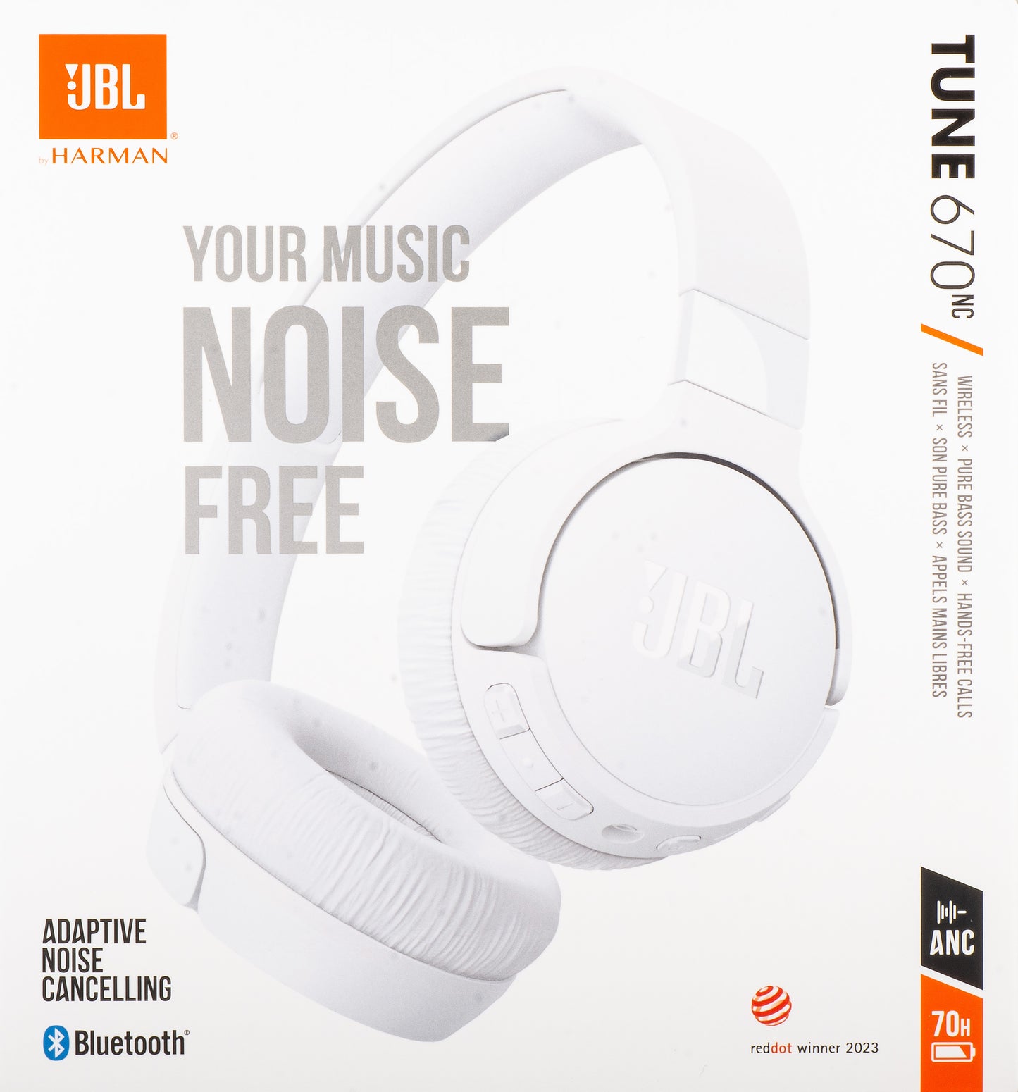 Handsfree Bluetooth JBL Tune 670NC, MultiPoint, A2DP, ANC, Beli JBLT670NCWHTAP