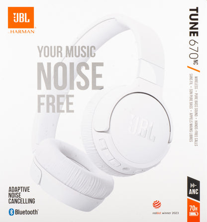 Handsfree Bluetooth JBL Tune 670NC, MultiPoint, A2DP, ANC, Beli JBLT670NCWHTAP
