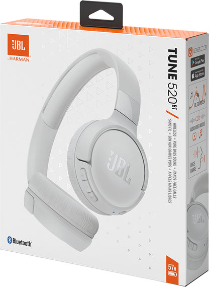 Handsfree Bluetooth JBL Tune 520BT, MultiPoint, A2DP, Beli JBLT520BTWHT