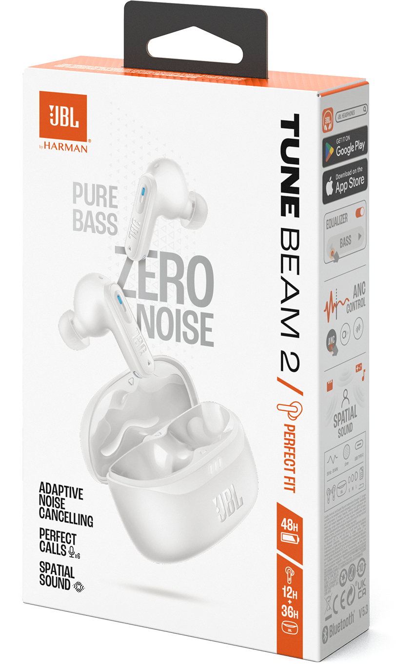 Handsfree Bluetooth JBL Tune Beam 2, TWS, ANC, MultiPoint, Beli JBLTBEAM2WHT