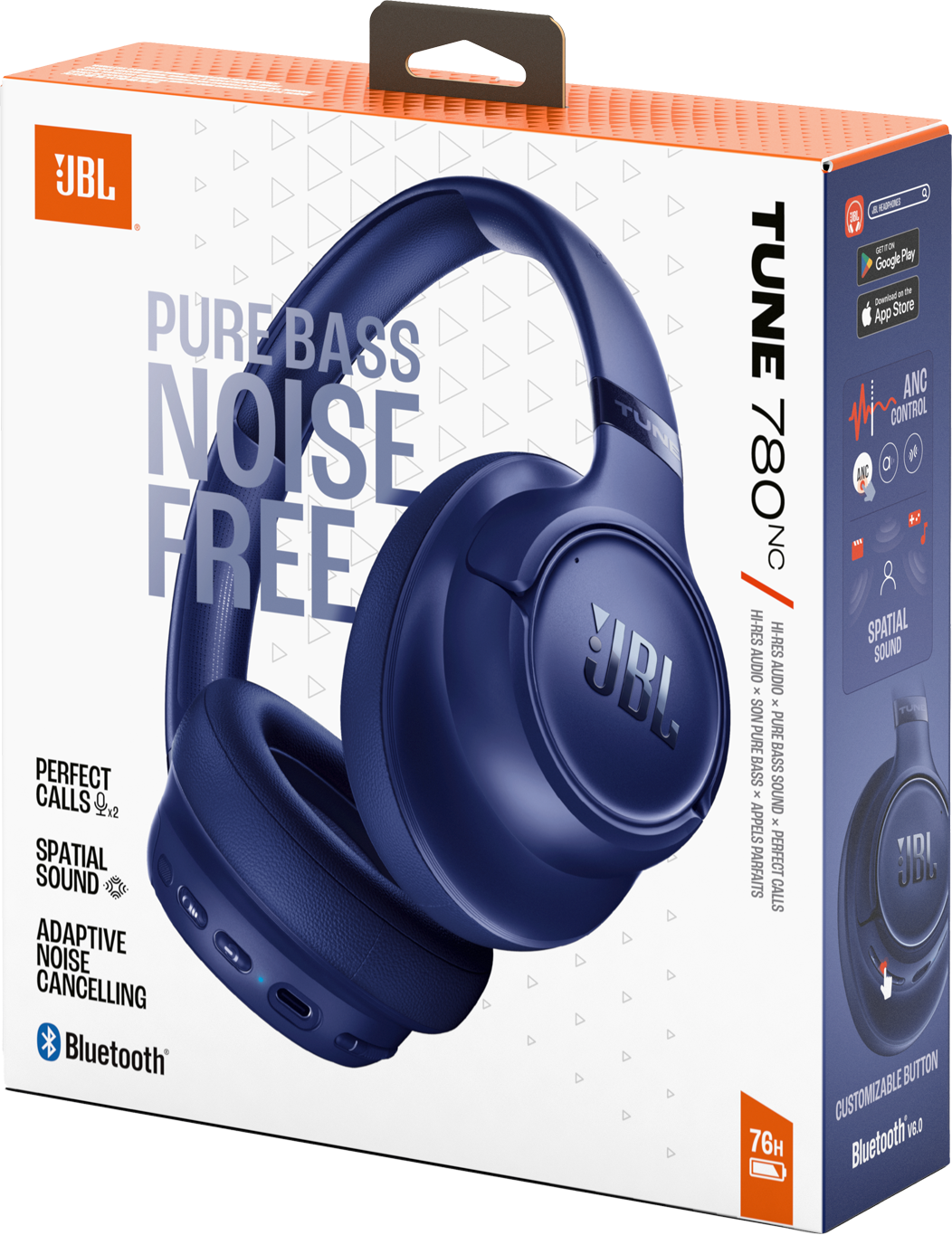 Handsfree Bluetooth JBL Tune 780NC, MultiPoint, A2DP, ANC, Plava JBLT780NCBLU