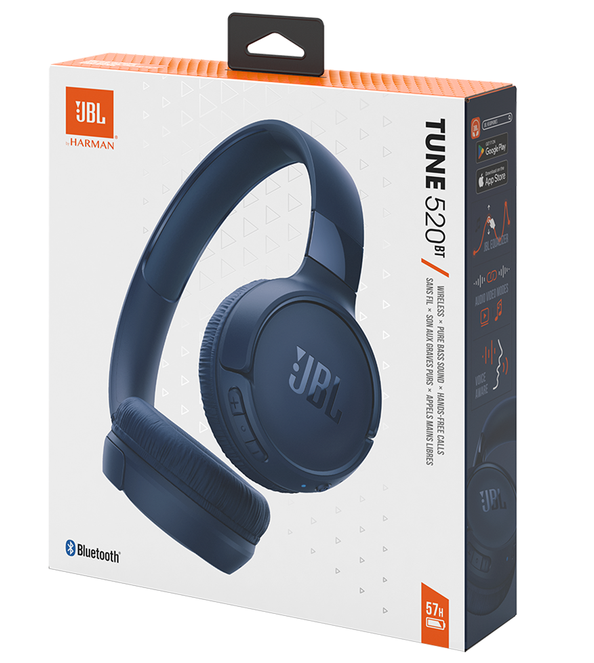 Handsfree Bluetooth JBL Tune 520BT, MultiPoint, A2DP, Plavi JBLT520BTBLU