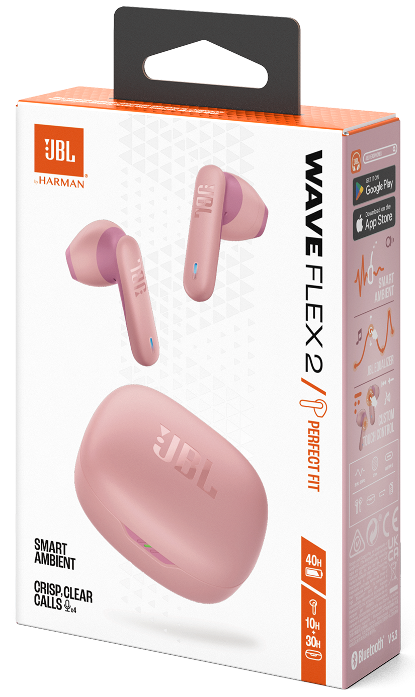 Handsfree Bluetooth JBL Wave Flex 2, TWS, ANC, MultiPoint, Roze JBLWFLEX2PIK