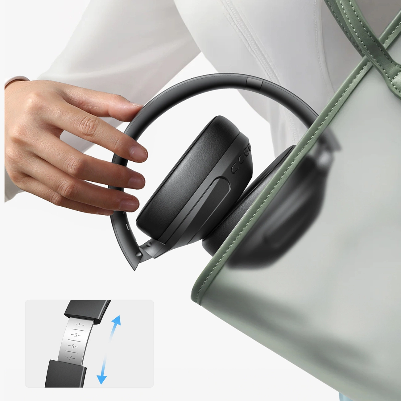 Handsfree Bluetooth Joyroom JR-JH2, A2DP, ANC, Crna