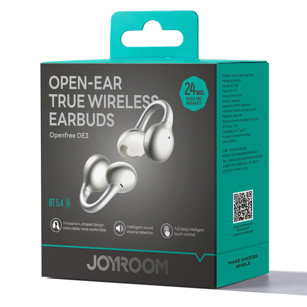 Handsfree Bluetooth Joyroom Openfree JR-OE3, TWS, Srebrni