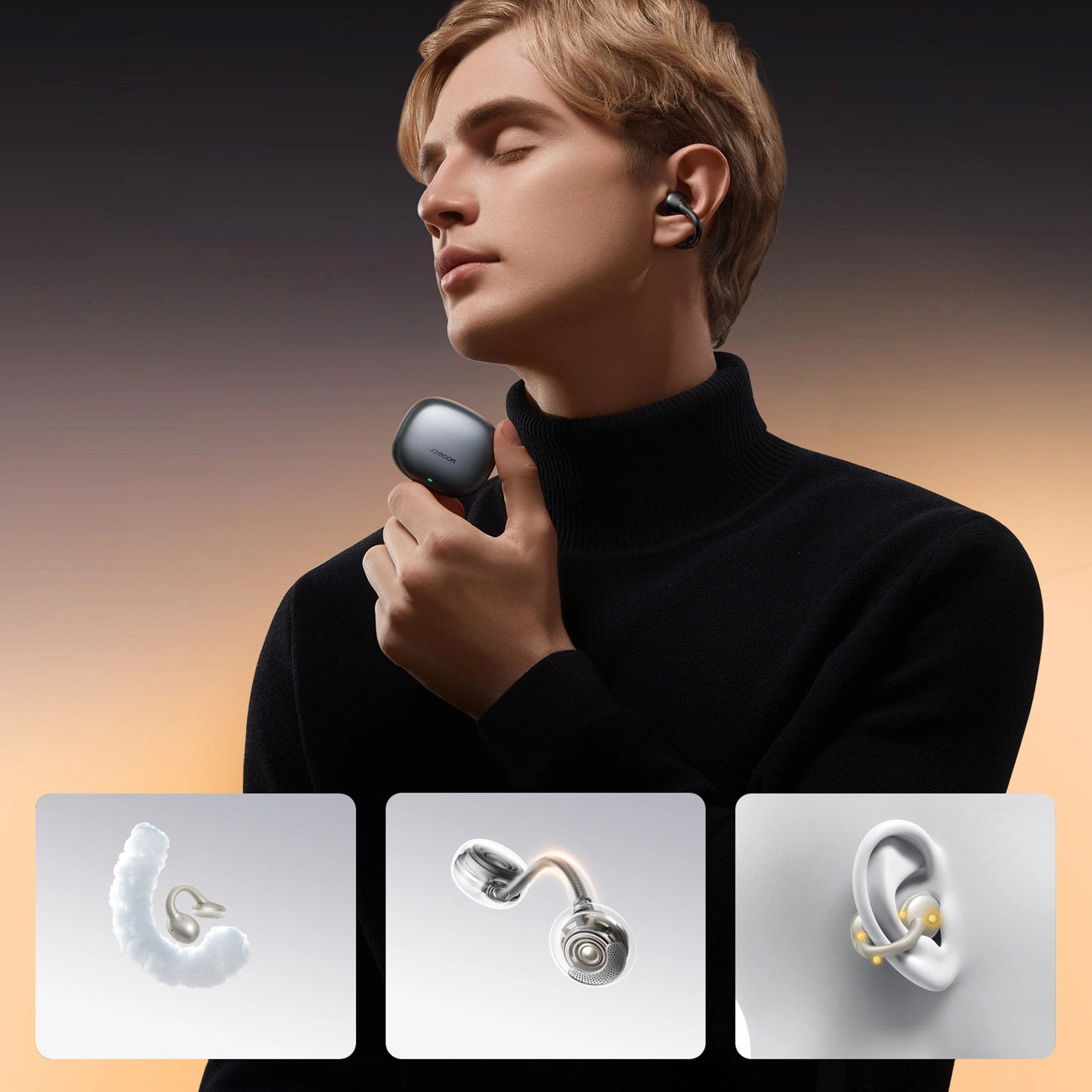 Handsfree Bluetooth Joyroom Openfree JR-OE3, TWS, Srebrni