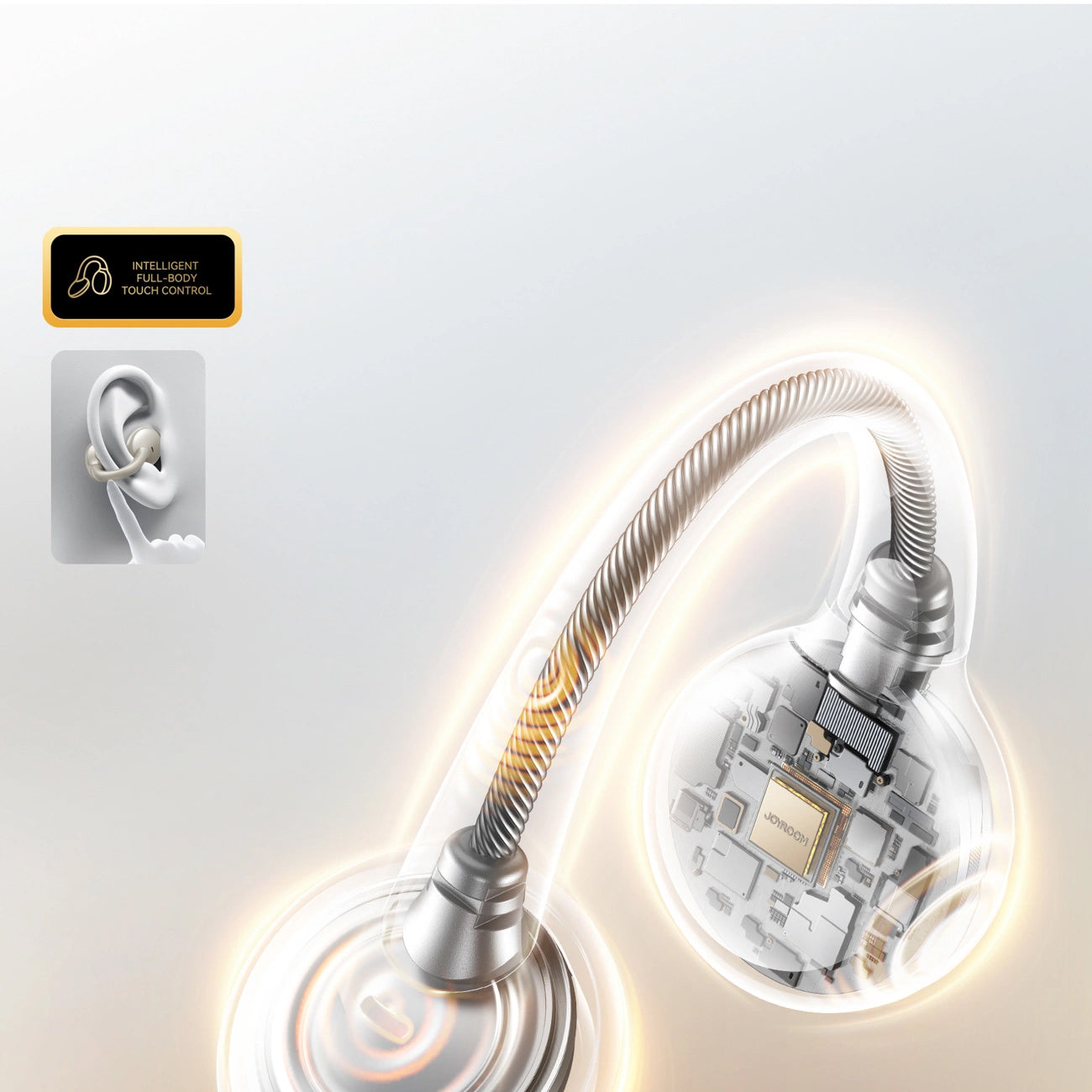 Handsfree Bluetooth Joyroom Openfree JR-OE3, TWS, Srebrni