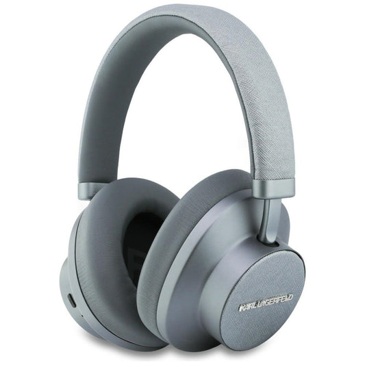 Handsfree Bluetooth Karl Lagerfeld Saffiano Elongated, A2DP, ANC, Sivi