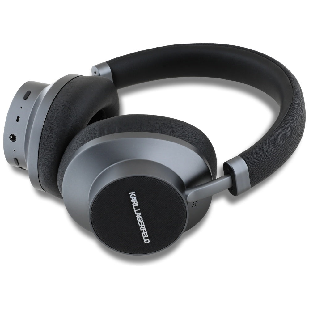 Handsfree Bluetooth Karl Lagerfeld Saffiano Elongated, A2DP, ANC, Crni