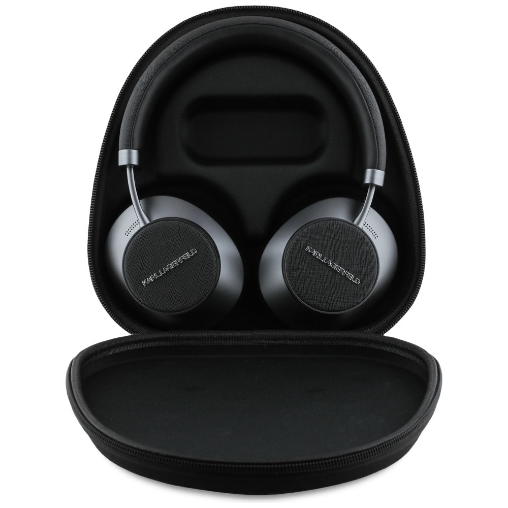 Handsfree Bluetooth Karl Lagerfeld Saffiano Elongated, A2DP, ANC, Crni